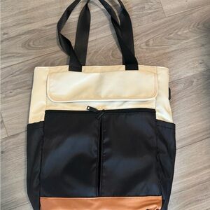 Stylish Black and Tan Tote Bag